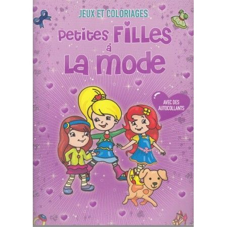 Petites filles à la mode avec des autocollants