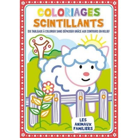 Coloriages scintillants  Les animaux familiers