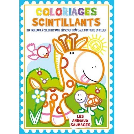 Coloriages scintillants  Les animaux sauvages