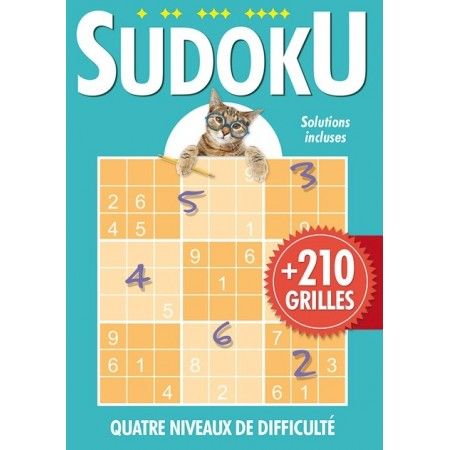 Sudoku (Bleu) avec chat - 9782754218351