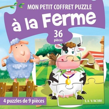 Mon petit coffret puzzle  A la ferme - 9782754218641