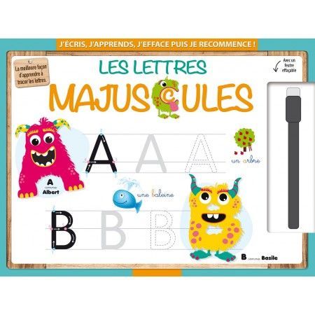 Les lettres majuscules  (avec un feutre effaçable)