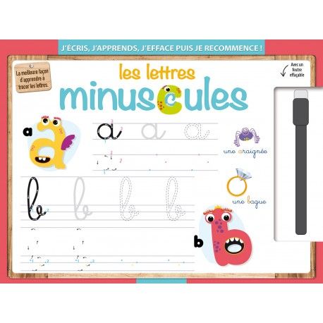 Les lettres minuscules  (avec un feutre effaçable)