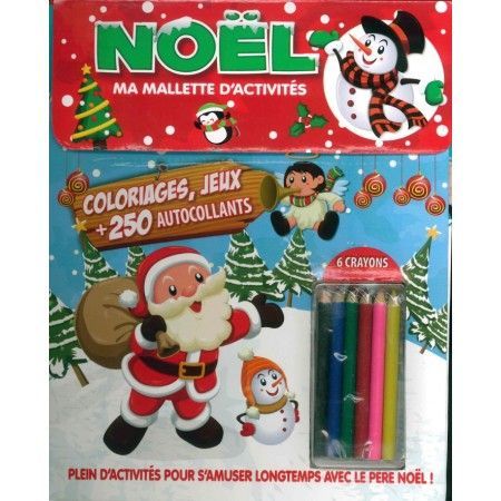 NOËL Ma malette d'activités  (+ 6 crayons de couleurs)