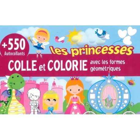 Colle et colorie  Les princesses