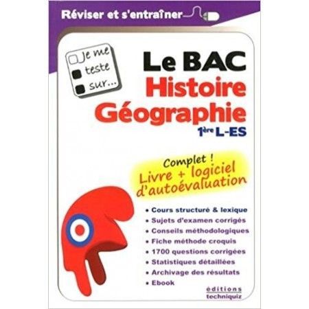 Je me teste sur : Le BAC - Histoire Géographie Première L-ES - 9782953689150