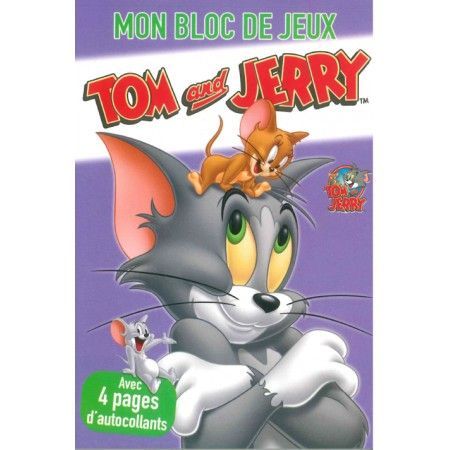 Mon bloc de jeux  Tom and Jerry  avec 4 pages d'autocollants