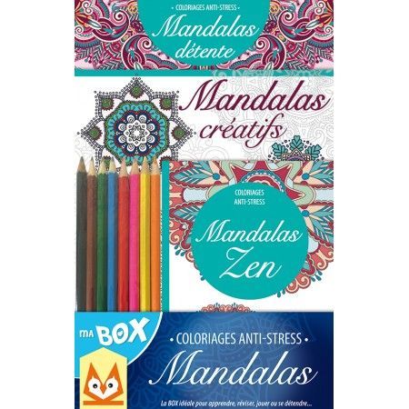 Ma box Coloriages Anti-stress Mandalas  Coffret