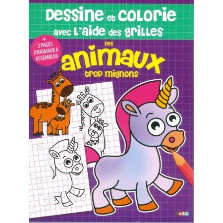 Dessine et colorie avec l'aide des grilles