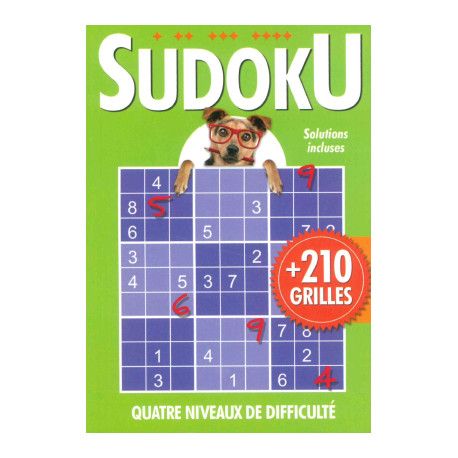 Sudoku + de 210 grilles (vert) avec chien