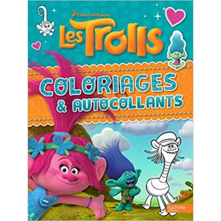 Dreamworks Trolls - Coloriages et autocollants  VERT - 9782017050186