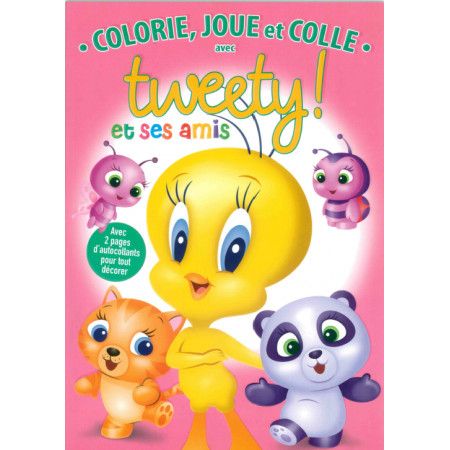 Colorie, joue et colle avec Tweety et ses amis