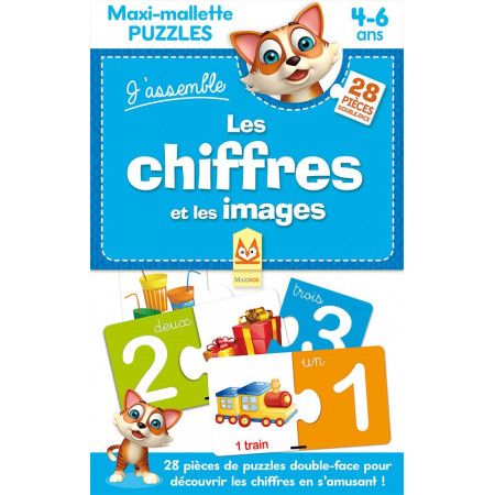 Maxi-mallette puzzles  J'assemble les chiffres et les images