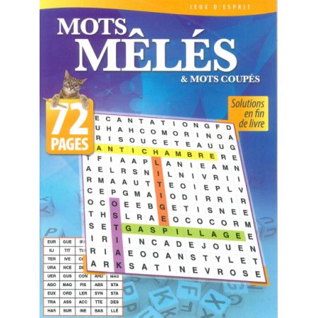 Mots mêlés et mots coupés  72 pages