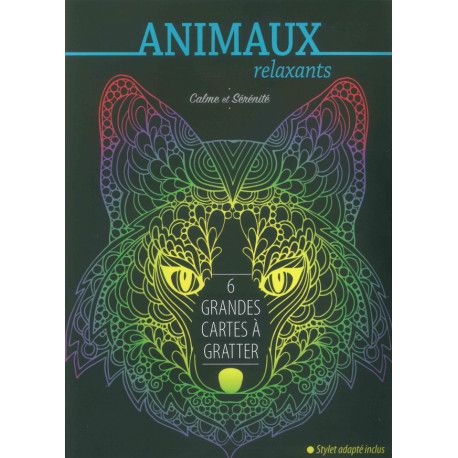 Animaux relaxants  6 grandes cartes à gratter