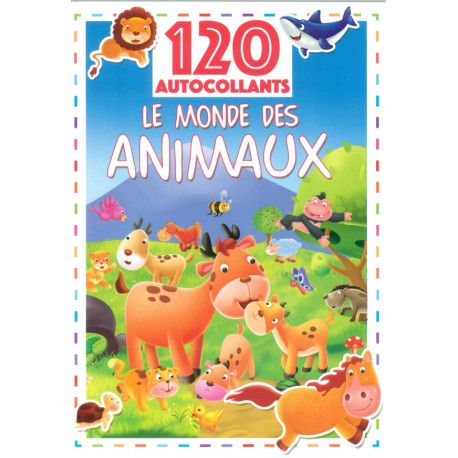 120 autocollants  Le monde des animaux