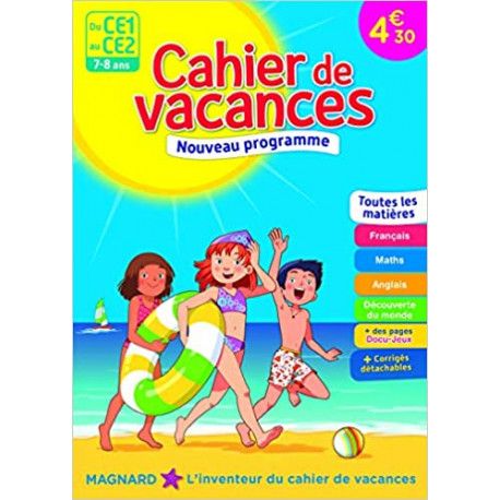 Cahier de vacances - Du CE1 au CE2 - 7-8 ans