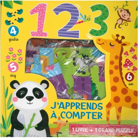 Coffret    J'apprends à compter  1 livre + 1 grand puzzle