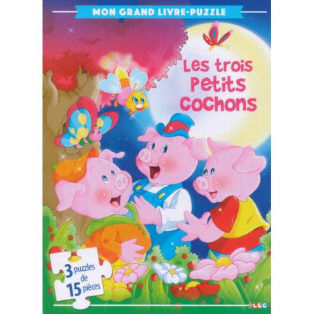 Mon grand livre-puzzle Les 3 petits cochons