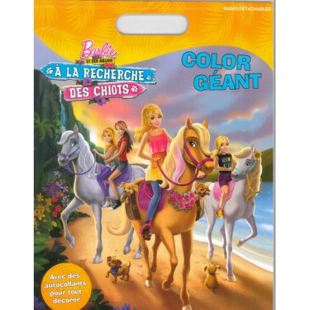 Color géant Barbie A la recherche des chiots