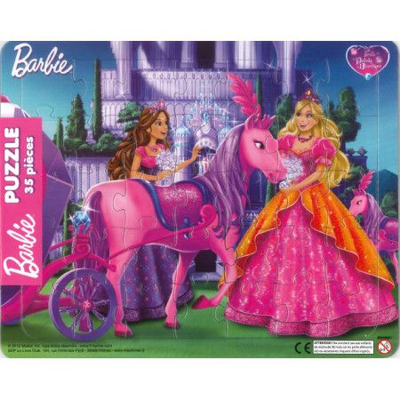 Barbie et le palais de diamant (cheval) !  Puzzle 35 pièces