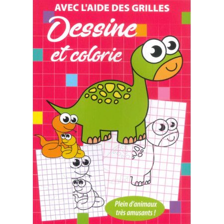 Dessine et colorie avec l'aide des grilles - 9782754221764