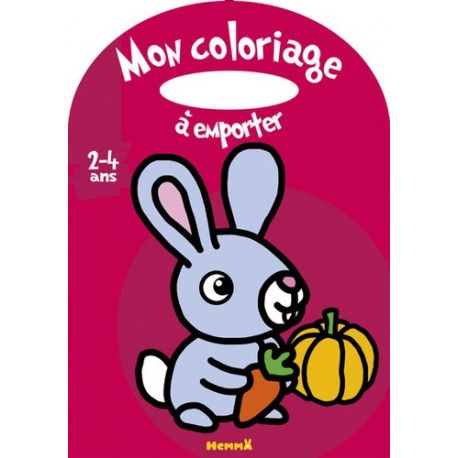 Mon coloriage à emporter - Lapin-carotte