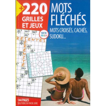 Mots fléchés, mots croisés, cachés, sudoku (Couple plage)