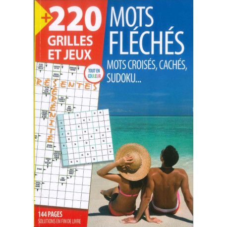 Mots fléchés, mots croisés, cachés, sudoku (Couple plage)