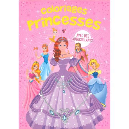 Coloriages princesses + Autocollants - 9782754206426