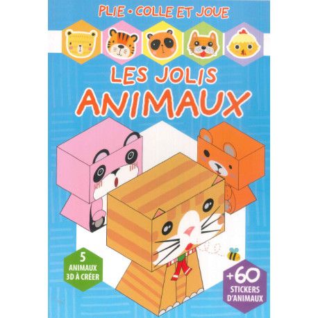 Plie colle et joue Les jolis animaux