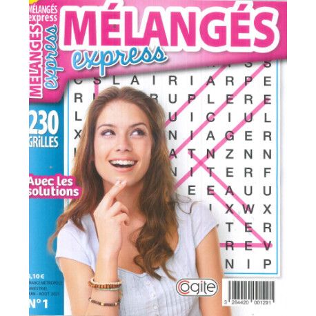 Recueil  Mots mélangés express  98 pages  (avec les solutions)