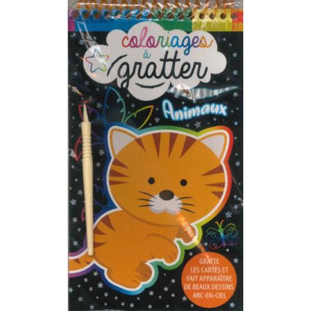 Coloriages à gratter Chat (+ stylet) - 9782754225526