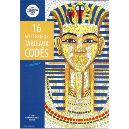 16 mystérieux tableaux codés à colorier - 9782754225632
