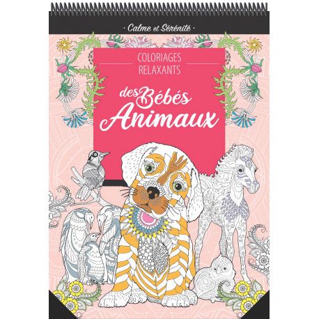 Coloriages relaxants avec spirales des Bébés Animaux