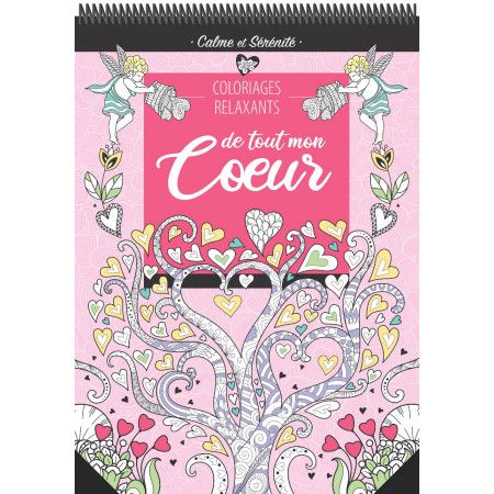 Coloriages relaxants avec spirales De tout mon Coeur