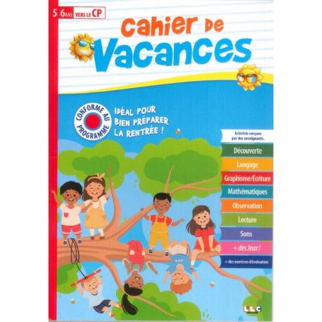 Cahier de vacances 5-6 ans vers le CP