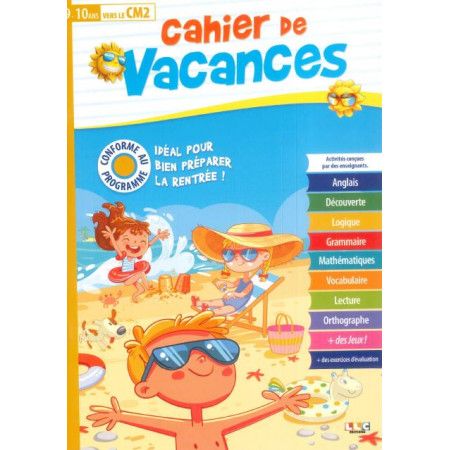 Cahier de vacances 9-10 ans vers le CM2