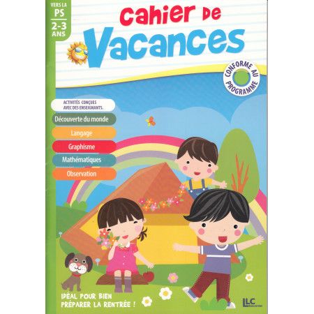 Cahier de vacances 2-3 ans vers la PS