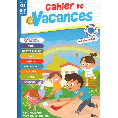 Cahier de vacances 6-7 ans vers la CE1