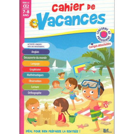 Cahier de vacances 7-8 ans vers la CE2