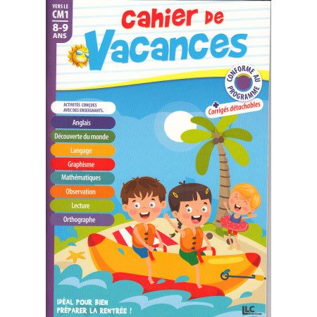 Cahier de vacances 8-9 ans vers la CM1