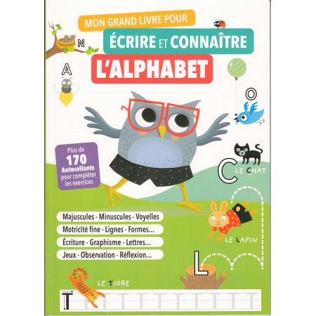 Mon grand livre pour écrire et connaître l'alphabet