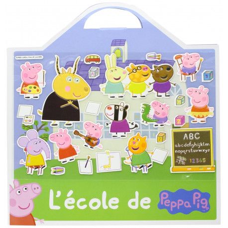 Peppa Pig - Valisette, stickers mousse, l'école