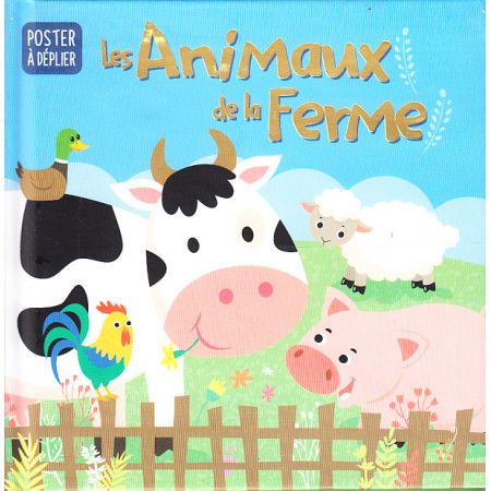 Poster à déplier - Les animaux de la ferme - 9782754227773