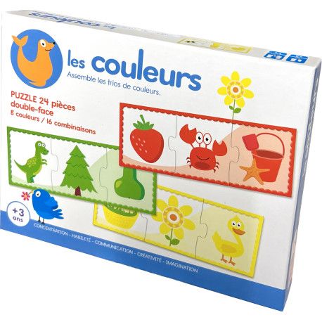 Boîte de jeux  Les couleurs   7 puzzles + 3 ans