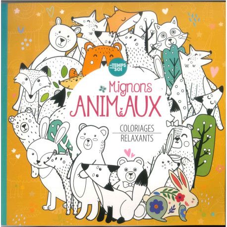 Mignons Animaux - Coloriages relaxants