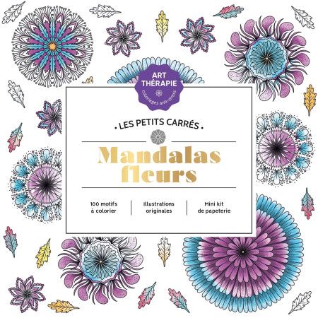 Les petits carrés d'Art-thérapie Mandalas fleurs