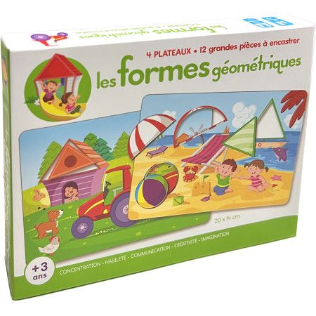 Boîte de jeux  Les formes géométriques   + 3 ans