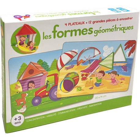 Boîte de jeux  Les formes géométriques   + 3 ans